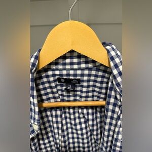 Gap blue checkered dress shirt S